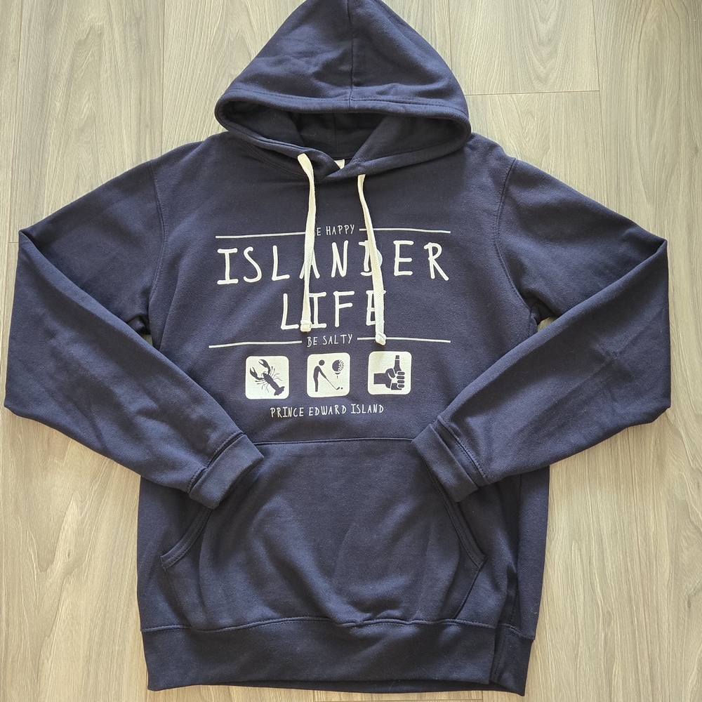Islander Life Hoodie Unisex Size Small Navy Prince Edward Island